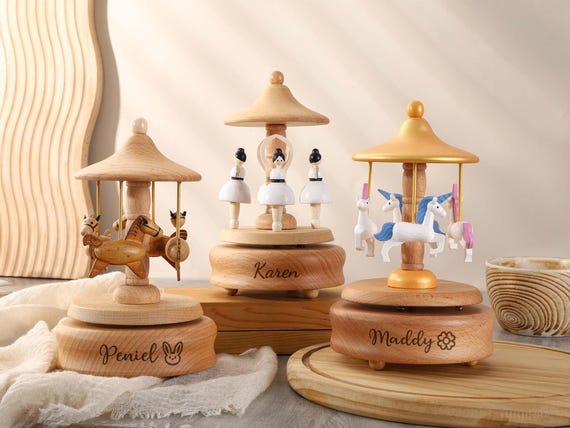 Personalized Wooden Music Box, Keepsake Gift for Kid, Baby Shower Gift,Birthday Gift Kid,Newborn Gift,Engraved Name Music Box,Christmas Gift