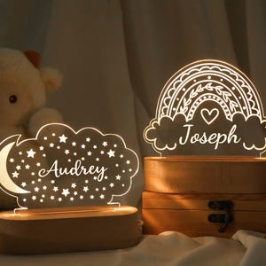 Custom Name Night Light, Personalized Night Light, Kids Room Decor, Kid Night Light Lamp,  Baby Shower Gift, Personalized Gift for Kids