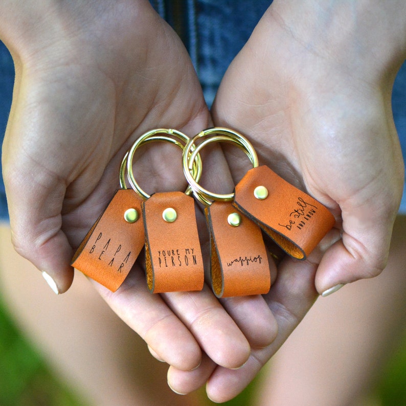 Be Still and Know Leather Key Ring Bible Verse Key Chain Etsy