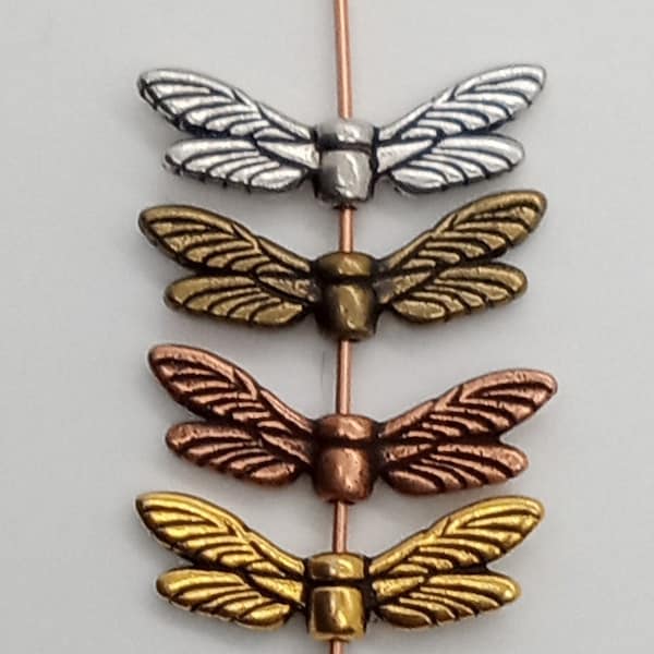 TierraCast Dragonfly Wings Bead - Lead Free - Choice of 4 colors