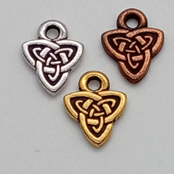 TierraCast Celtic Triad charm - Choice of 3 colors