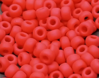 Japanese Miyuki 6/0 Seed Beads Size 6/0 Round - Matte Opaque Red