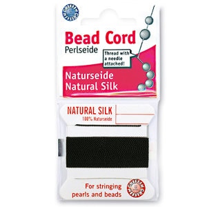Griffin Silk Cord No. 7 Black - 2 meters - .75mm