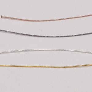 Plated Head Pins - 144/bag - 2 inches - 24 gauge - Choice of Silver, Copper, Gold or Black Oxide