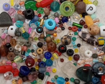 Mixed Bead Lot - Glass, Metal & Wood - 5 Ounce Bag