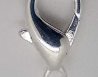 22 X 12 MM Lobster Claw Clasp - Bright Silver