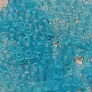 6/0 Round Miyuki Cobalt Aquamarine Matte Japanese Seed Beads - Sold in tubes of approx. 20 grams