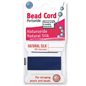 Griffin Silk Cord No. 3 - Dark Blue - 2 meters – 0.50mm dia.