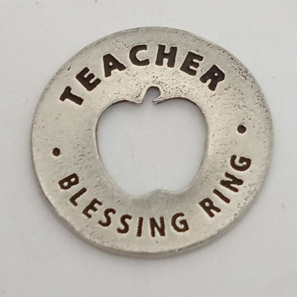 Teacher Blessing Ring Token - Pewter