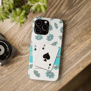 Poker flexibel iPhone-hoesje blauw - poker, pokerchips, chips, casino, gokken, blackjack, dealer, kaarten, cadeau, cadeau, heden, verjaardag, blauw