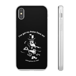 Poker flexibel iPhone-hoesje Poker Face - poker, pokerchips, chips, casino, gokken, blackjack, dealer, kaarten, cadeau, cadeau, verjaardag