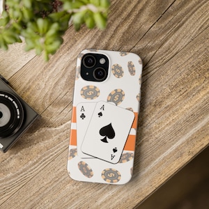 Poker flexibel iPhone-hoesje oranje - poker, pokerchips, chips, casino, gokken, blackjack, dealer, kaarten, cadeau, cadeau, cadeau, verjaardag, oranje