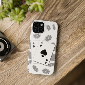 Poker flexibele iPhone-hoes grijs - poker, pokerchips, chips, casino, gokken, blackjack, dealer, kaarten, cadeau, cadeau, cadeau, verjaardag, grijs
