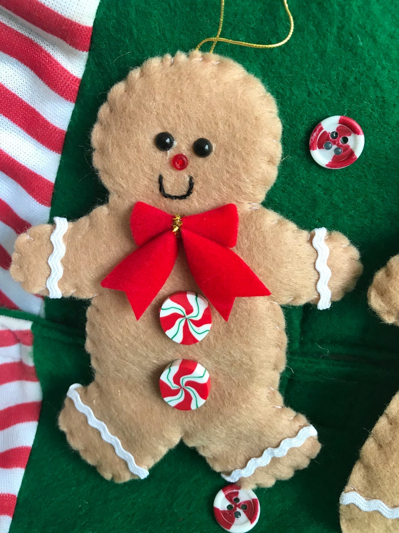 Set of 3 Gingerbread House Boy & Girl Christmas Ornaments Etsy