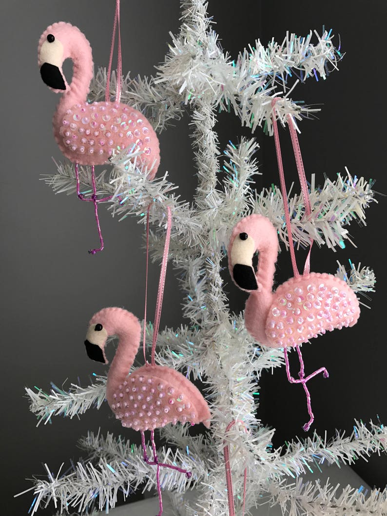 Flamingo Christmas Ornament 