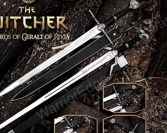 Handmade Witcher 3 Geralt Sword Replica – Fantasy Sword, Cosplay Prop, Medieval Wall Decor Gift