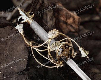 Handmade Rapier Sword Replica, D'Artagnan Cosplay Prop, Medieval Renaissance Decor Gift for dad