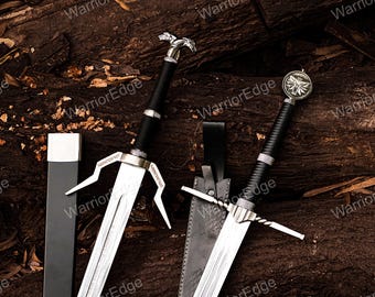 Handmade Witcher Sword, Geralt Of Rivia Sword, Gothic Cosplay Swords Replica, Halloween Gift For Him