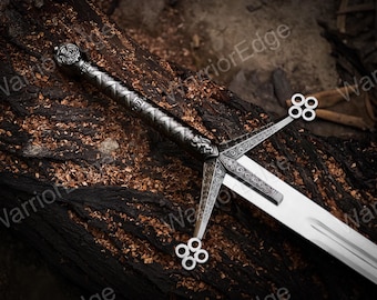 Handmade Scottish Claymore Sword J2 steel Highland Black Medieval Swords Replica gift for husband