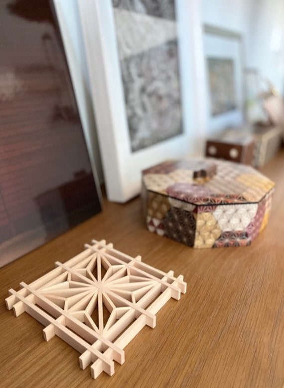 Kumiko Assembly Kit, Square Hemp Pattern, Japanese