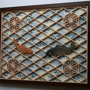 Japanese Modern Art Panel [classical Koi(carp)] Japanese-style Art ...