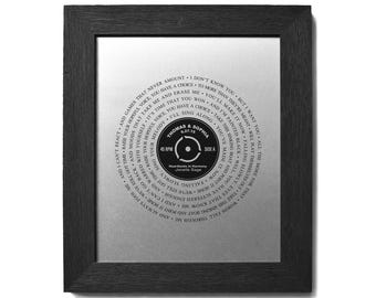 Personalized 10th Anniversary Aluminum Gift, First Dance Song