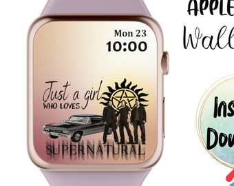 Supernatural Apple Watch Wallpaper Face Design, Watch Background, SPN Smart Watch Wallpaper, Lock Screen Wallpaper, Watch Digital Download