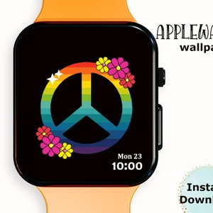 Apple Watch Wallpaper Face Design, Watch Background, Hippie Smart Watch Wallpaper, Lock Screen Wallpaper, Watch Digital Download