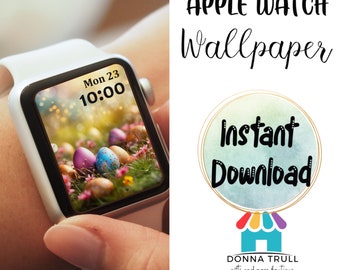 Easter Apple Watch Wallpaper Design, Easter Egg Watch Background, Smart Watch Wallpaper, Lock Screen Wallpaper, Watch Digital Download