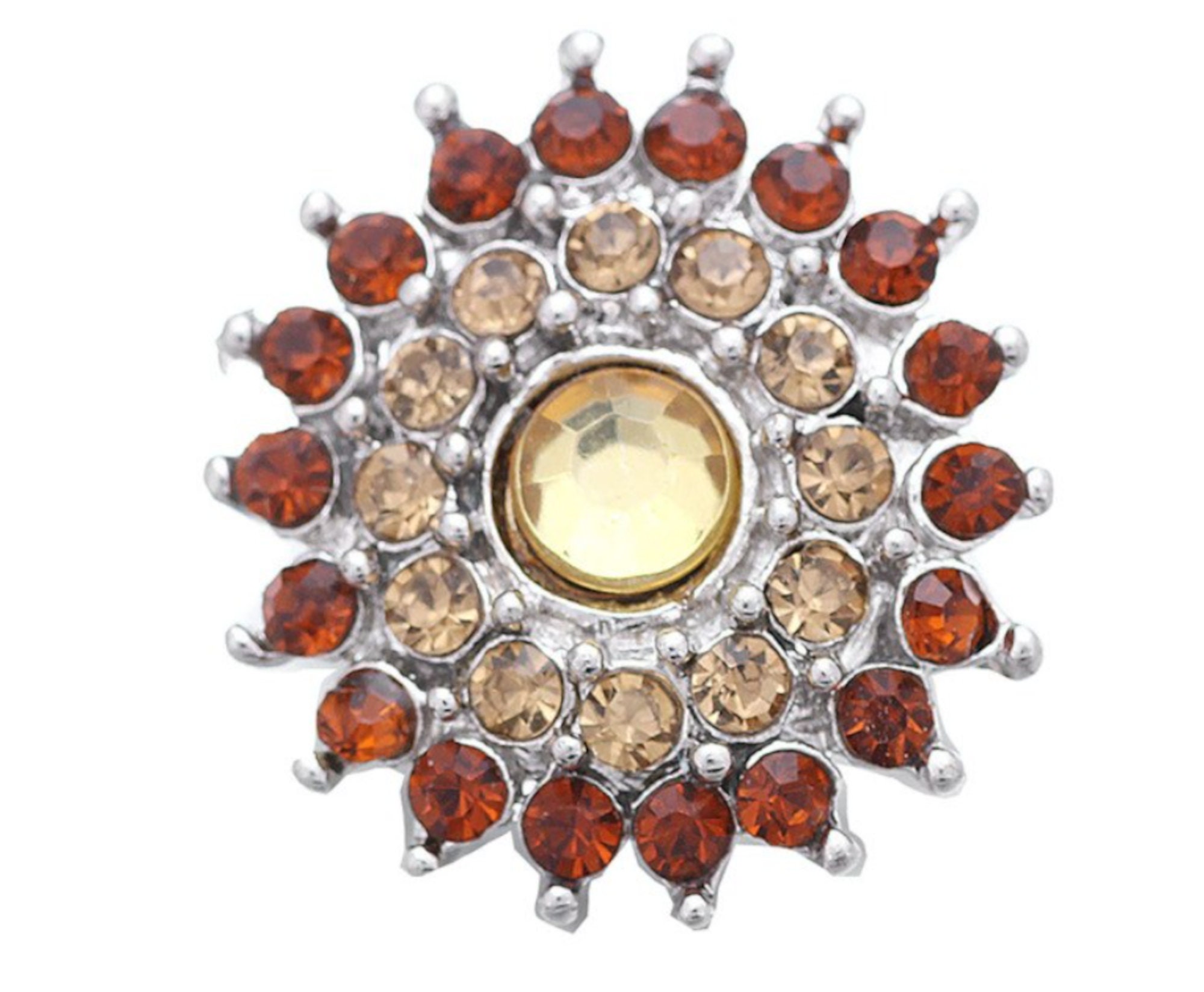 Crystal Snap Button Interchangeable Jewelry 18-22 mm Snap Jewelry Noosa Magnolia & Vine Ginger Snaps Chunk Snap