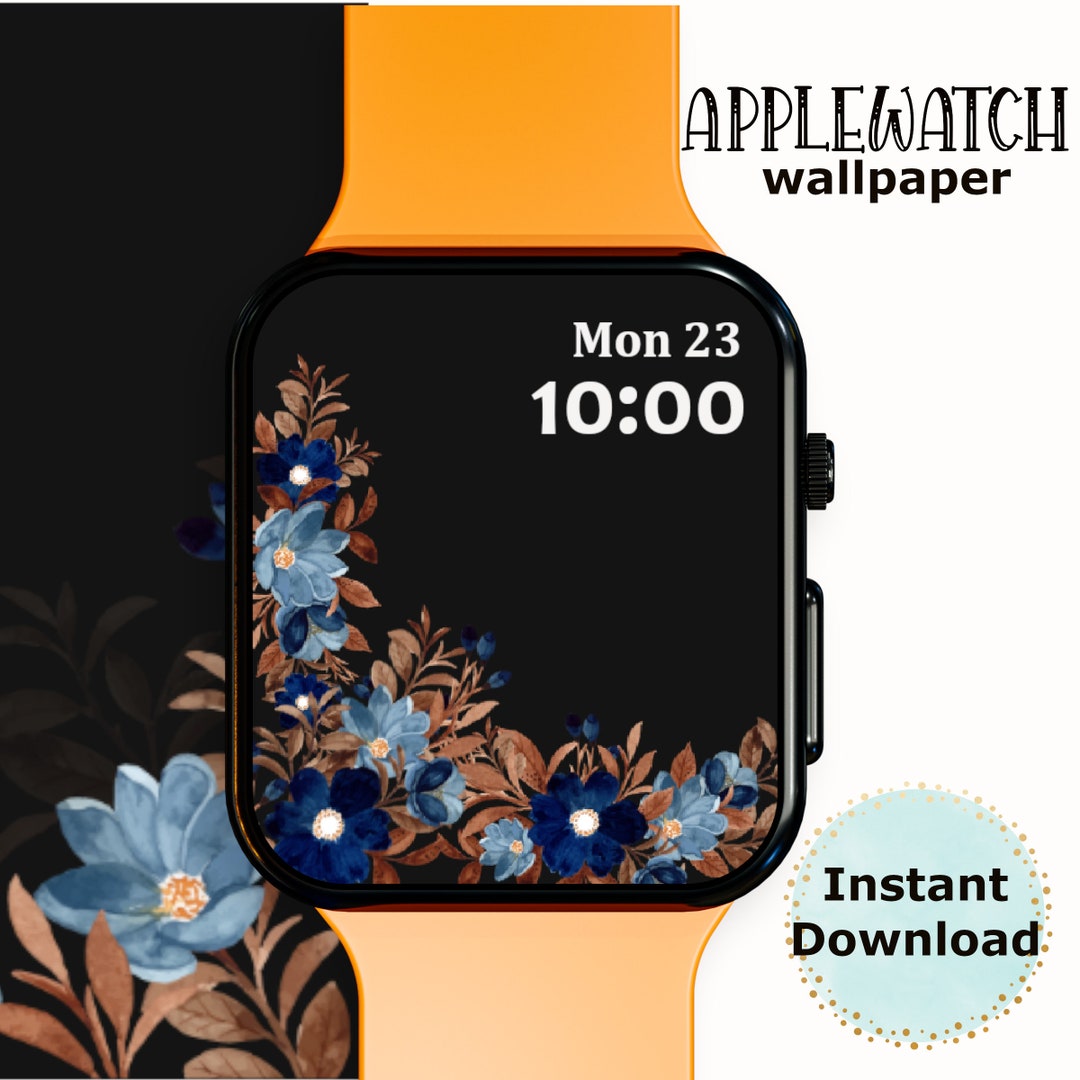 Apple Watch Wallpaper Face Design, Floral Watch Background, Apple Watch