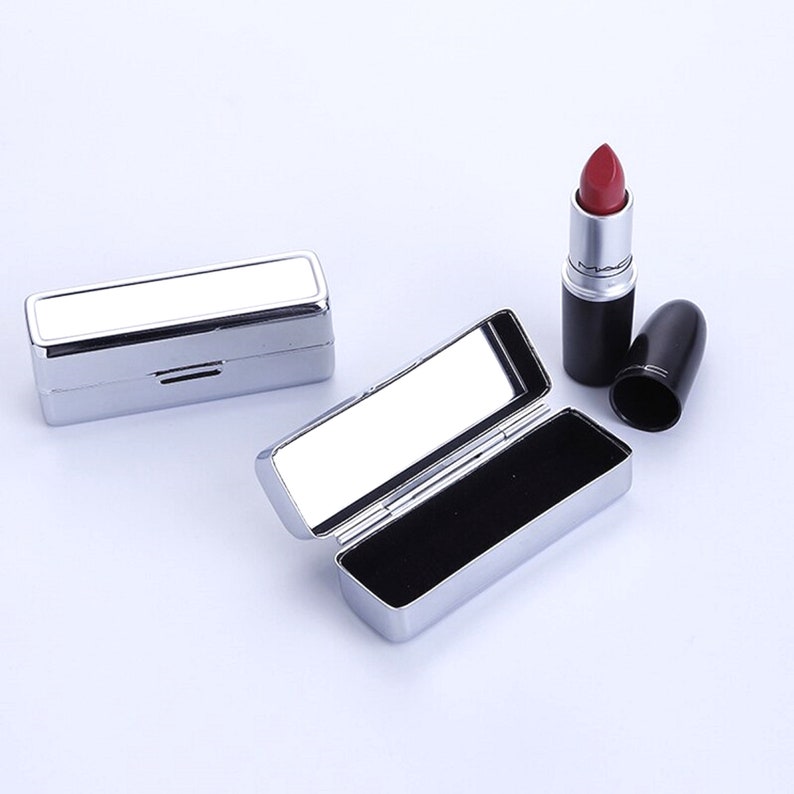 Blank Metal Lipstick Case Mirror Case Lipstick Holder DIY Etsy UK