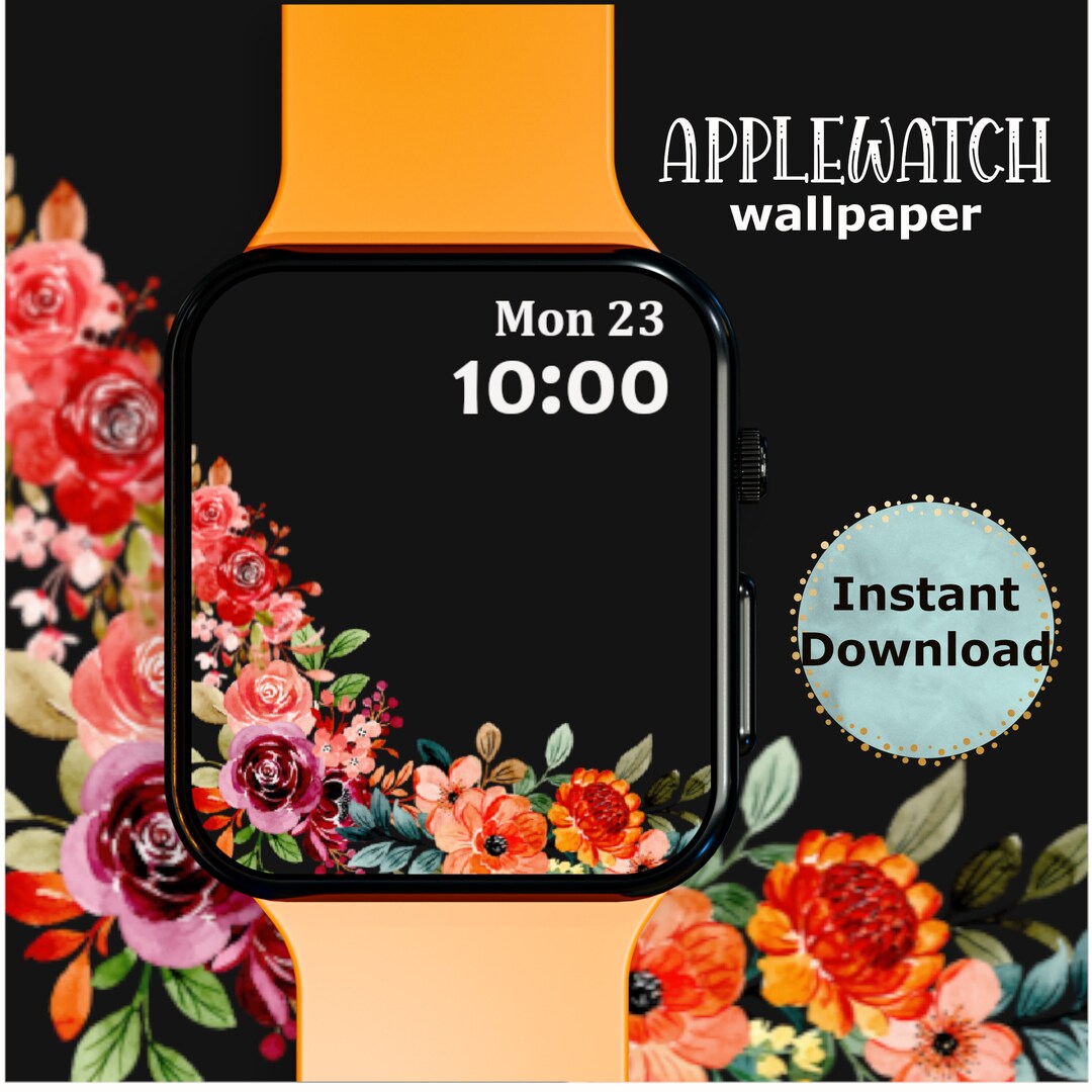 Apple Watch Wallpaper Face Design, Watch Background, Apple Watch Wallpaper, Floral Lock Screen