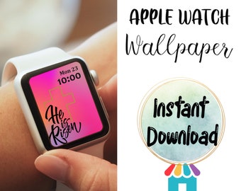 Easter Apple Watch Wallpaper Design Instant Download, He Is Risen Watch Background, Resurrection Smart Watch Wallpaper, Bible Verse Design