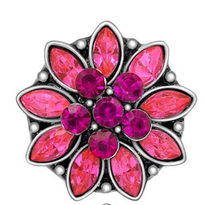 Pink Snap Button, Interchangeable Jewelry 18-22 mm Snap Jewelry, Ginger Snaps, Noosa, Magnolia & Vine, Chunk Snap
