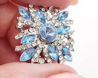 %,Snap Chunk Button Blue Shell Clear Set Charm For Ginger Snap Style Jewelry %,Snap Chunk Button Blue Shell Clear Set Charm For Ginger Snap Style Jewelry