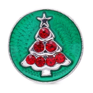 Christmas Tree Snap Button, Christmas Jewelry, Interchangeable Jewelry 18-22 mm Snap Jewelry, Ginger Snaps, Noosa, Magnolia & Vine