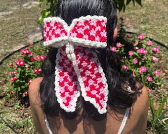 Crochet Checkered Bow PDF Pattern