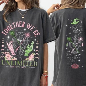 Wicked Sweatshirt, Together We're Unlimited Shirt, Viral Witch Hoodie, Green Pink Witchcore, Defy Gravity Sweatshirt, Wicked Witchcore Gift