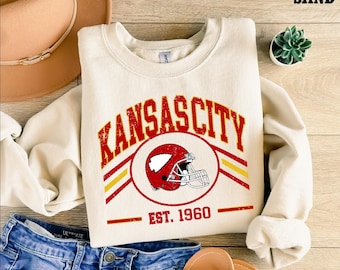 Kansas City Sweatshirt, Kansas City Est. 1960 Shirt, Retro KC Football Hoodie, Kansas City Football Game Day, KC Football Gift For Him Tee