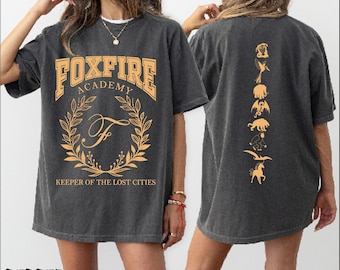Foxfire Academy  2 Sides Shirt, Keeper Of The Lost Cities Symbols Sweatshirt, Bookish T-Shirt, Kotlc Merch Tee, Bookish Gifts Hoodie
