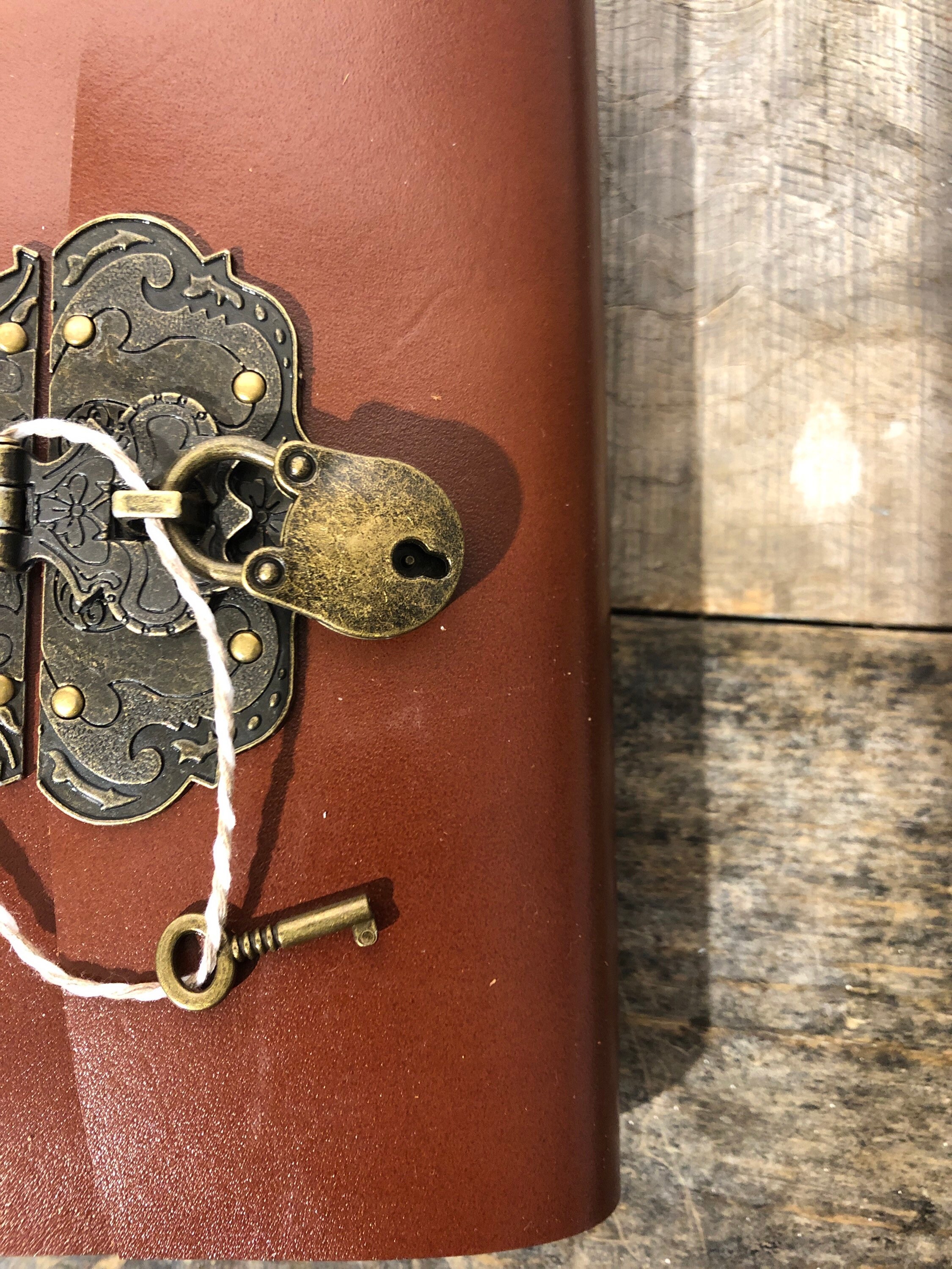 Leather locking diary journal that locks lockable journal Etsy