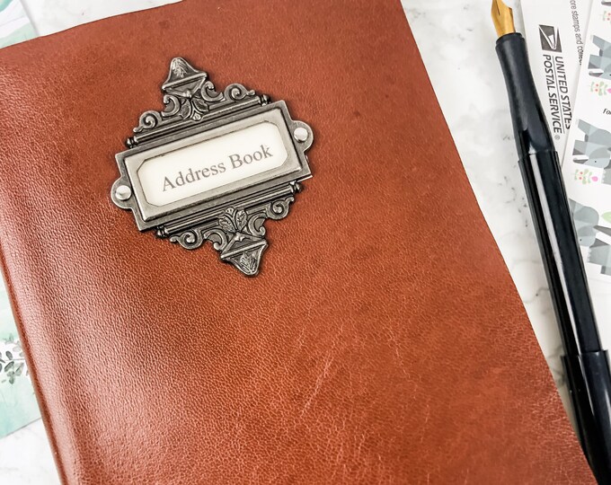 Classic Leather Address Book Address Book With Tabs Address Etsy