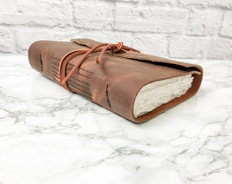 NEW Large Rugged leather journal, rustic leather journal, brown journal, leather journal men, distressed leather journal, gift for dad