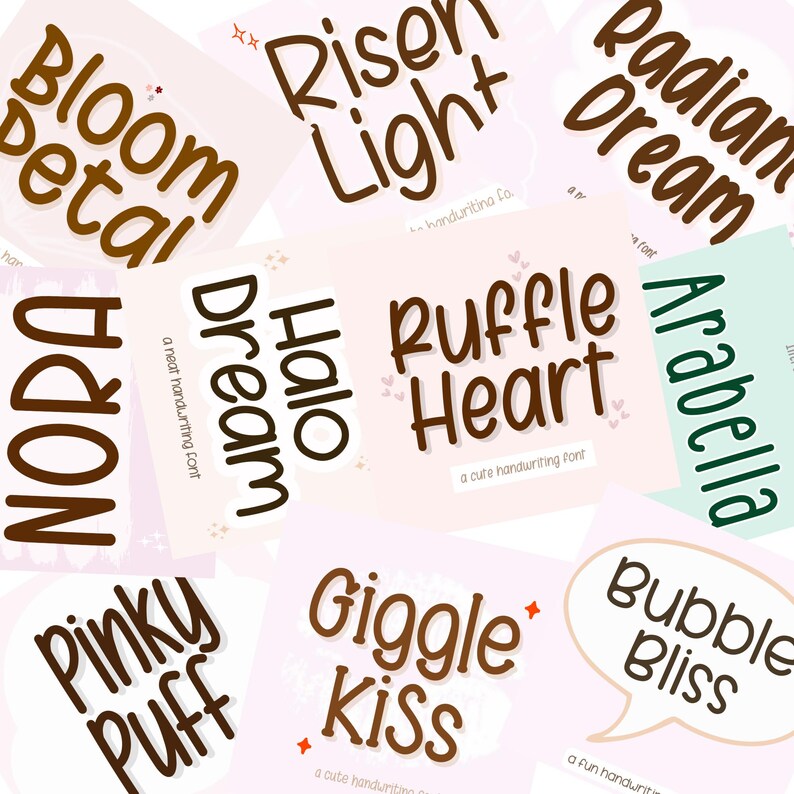 20 Handwritten Font Bundle Vol.2 – Handwriting Fonts for Digital ...
