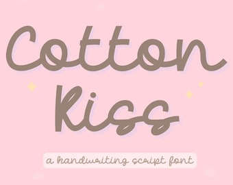 Cotton Kiss – Handwritten Script Font with Monoline Cursive Brush Style for Cricut Projects