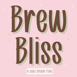 Handwriting font, Handwritten font, Neat font, Cute font, Goodnotes font, Digital planner font, iPad font, Study notes font, Brew Bliss