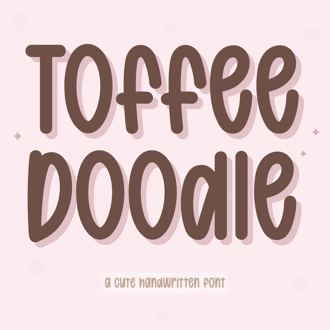 Toffee Lettering Toffee Doodle – Handwriting Font for Digital Planners, Goodnotes ...
