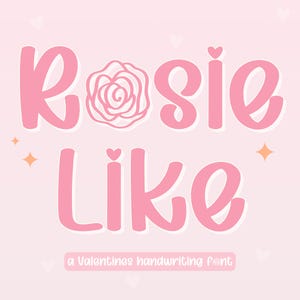 Police de caractère Saint-Valentin, Police d'écriture manuscrite, Police de caractère Cœur, Police manuscrite, Police de caractère Love, Jolie police de caractère, Police de caractère Goodnotes, Police de caractère pour iPad, Police de caractère Procreate, Rosie Like