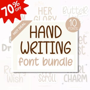 Handwriting Fonts Bundle, Handwritten Fonts, Neat fonts, Goodnotes fonts, Digital planner fonts, iPad fonts, Procreate Font, Back to school